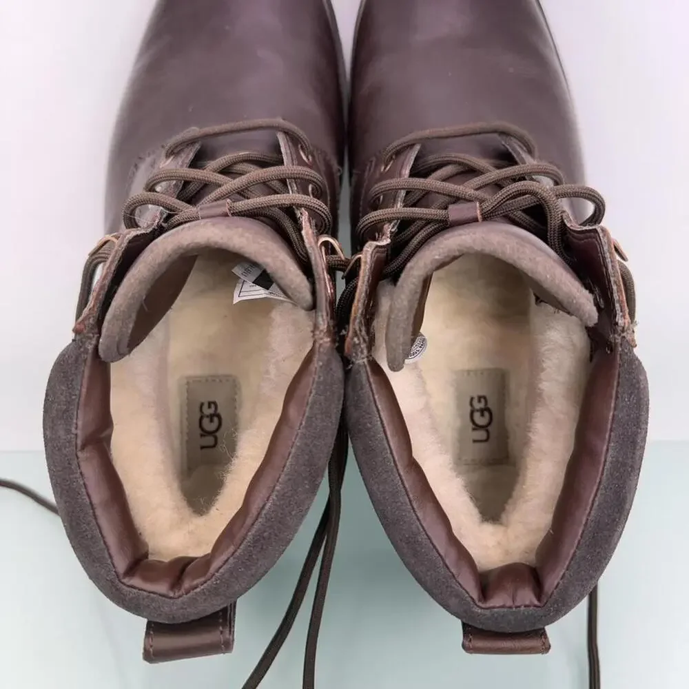 UGG Men's Winter Brown Boot Sz 11 leather wool‎